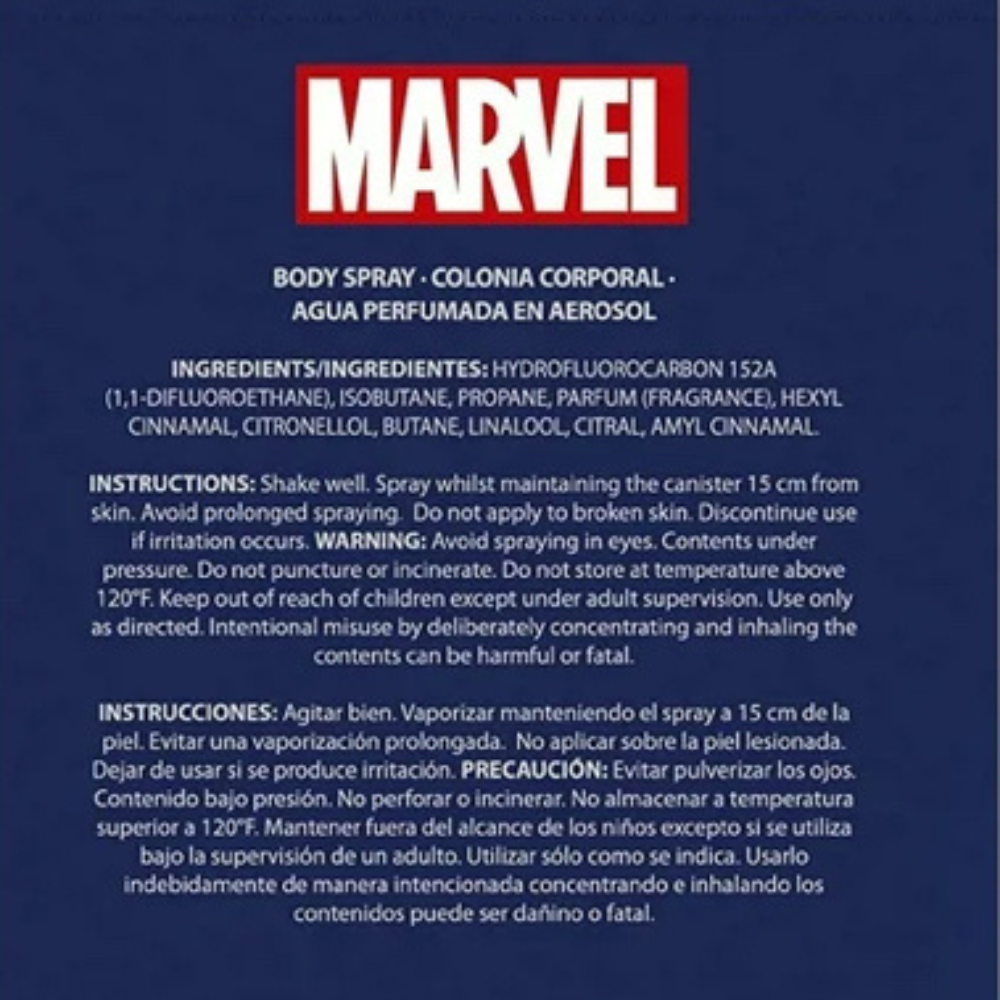 Marvel Captain America Fragrance for Men Body Spray