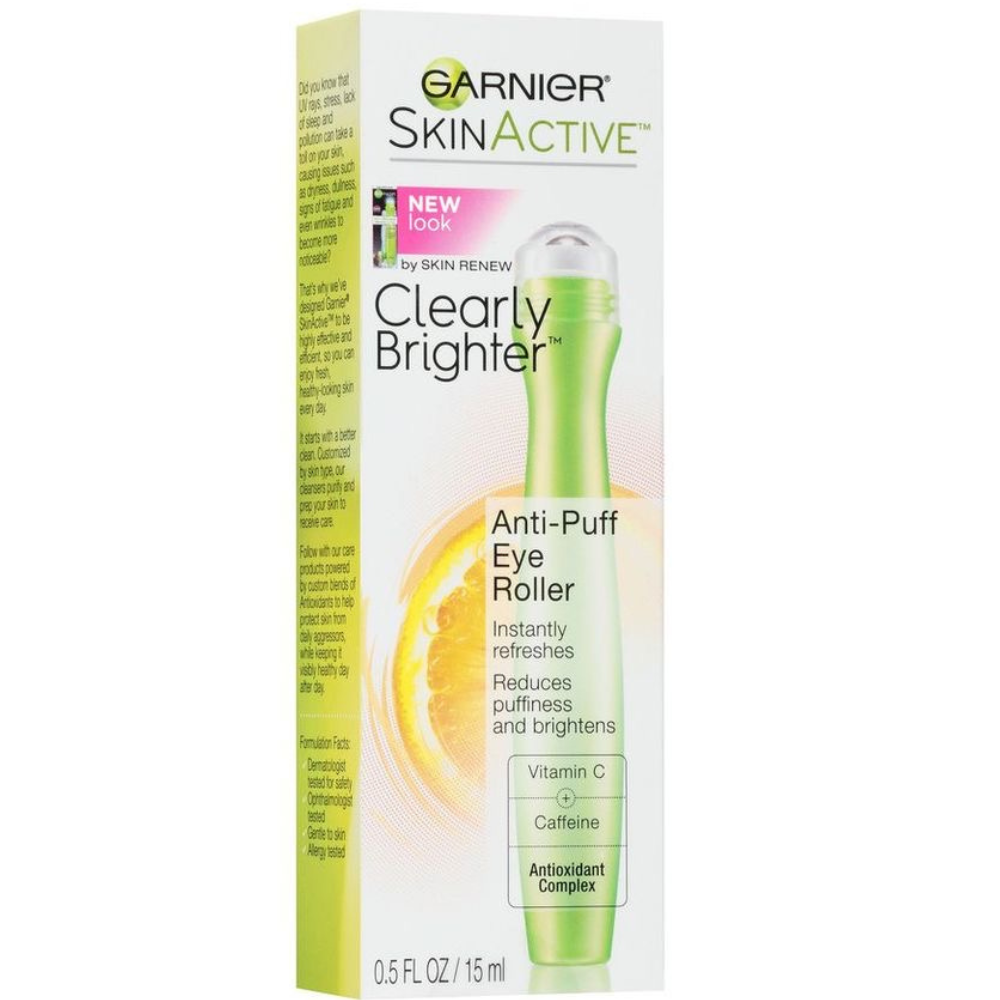 Garnier SkinActive Clearly Brighter Anti Puff Eye Roller, 0.5 fl oz