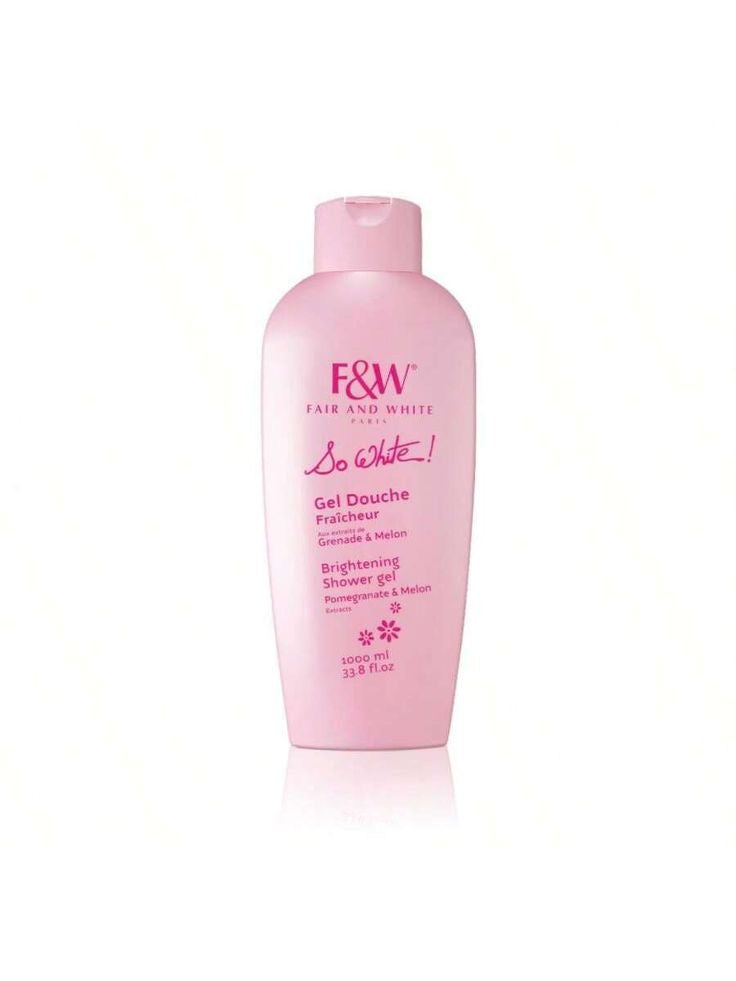 Fair and White So White! Refreshing Shower Gel with Pomegranate and Melon Extracts (Jumbo-1000ml)