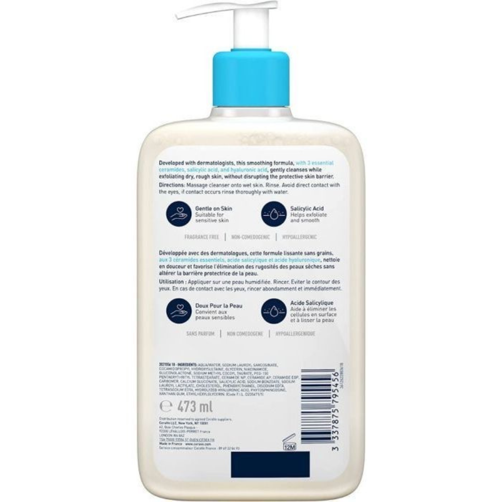 CeraVe SA Smoothing Cleanser - Salicylic acid for rough & bumpy skin