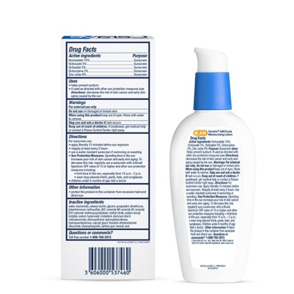 CeraVe AM Facial Moisturizing Lotion SPF 30 - For normal to Dry skin