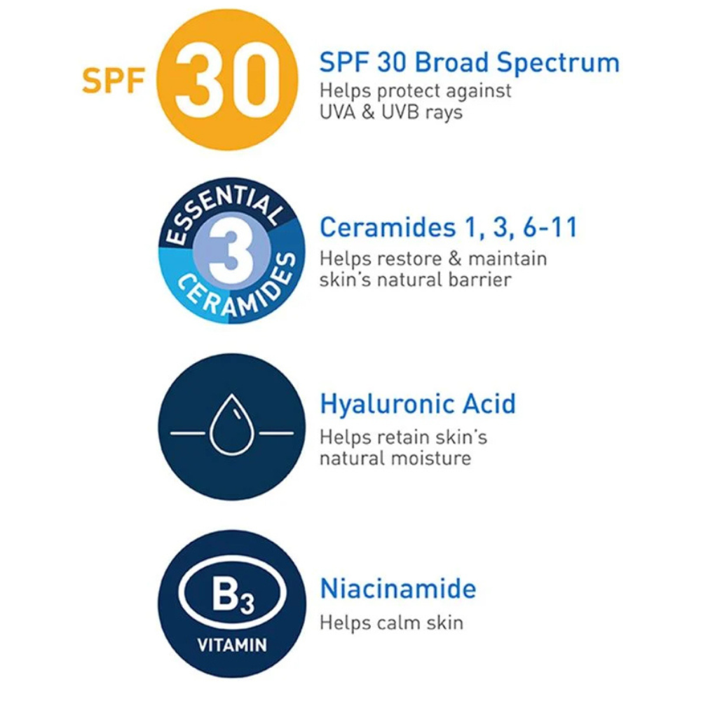 CeraVe AM Facial Moisturizing Lotion SPF 30 - For normal to Dry skin