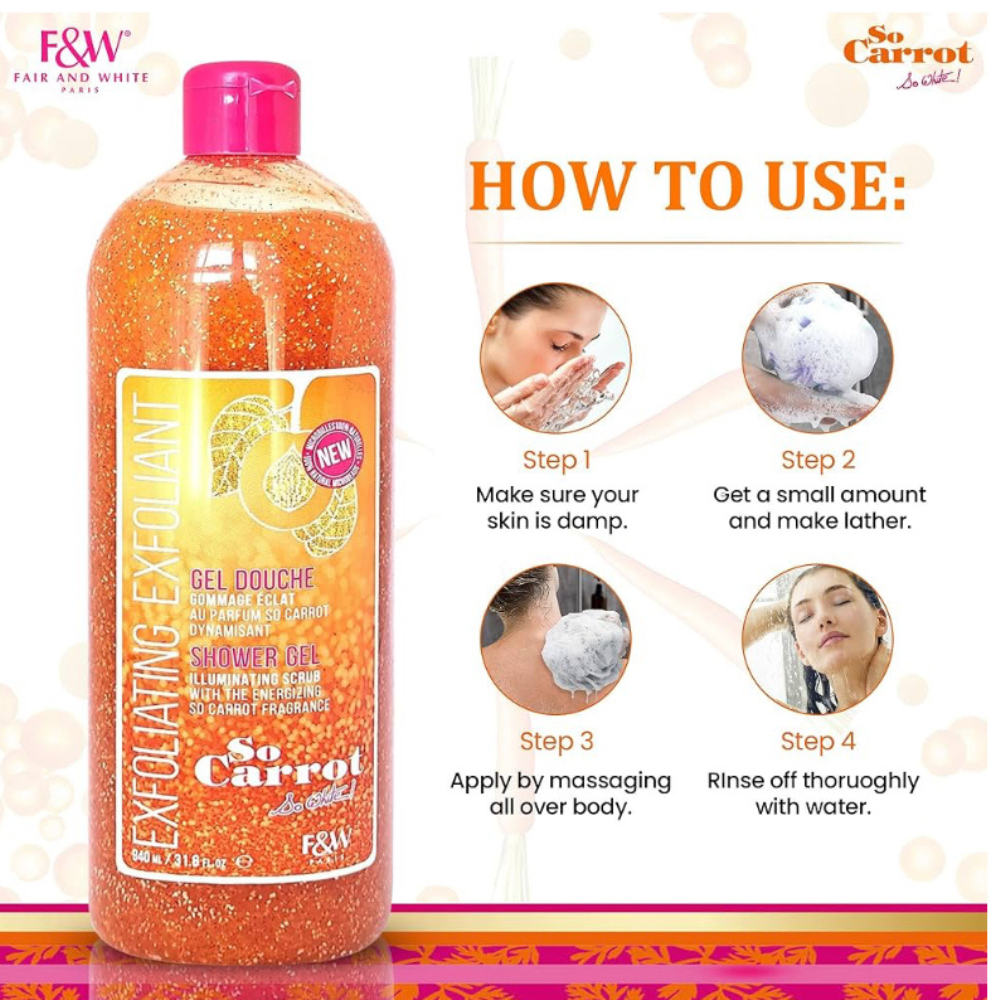 Fair & White So Carrot Body Scrub Body Wash 940ml