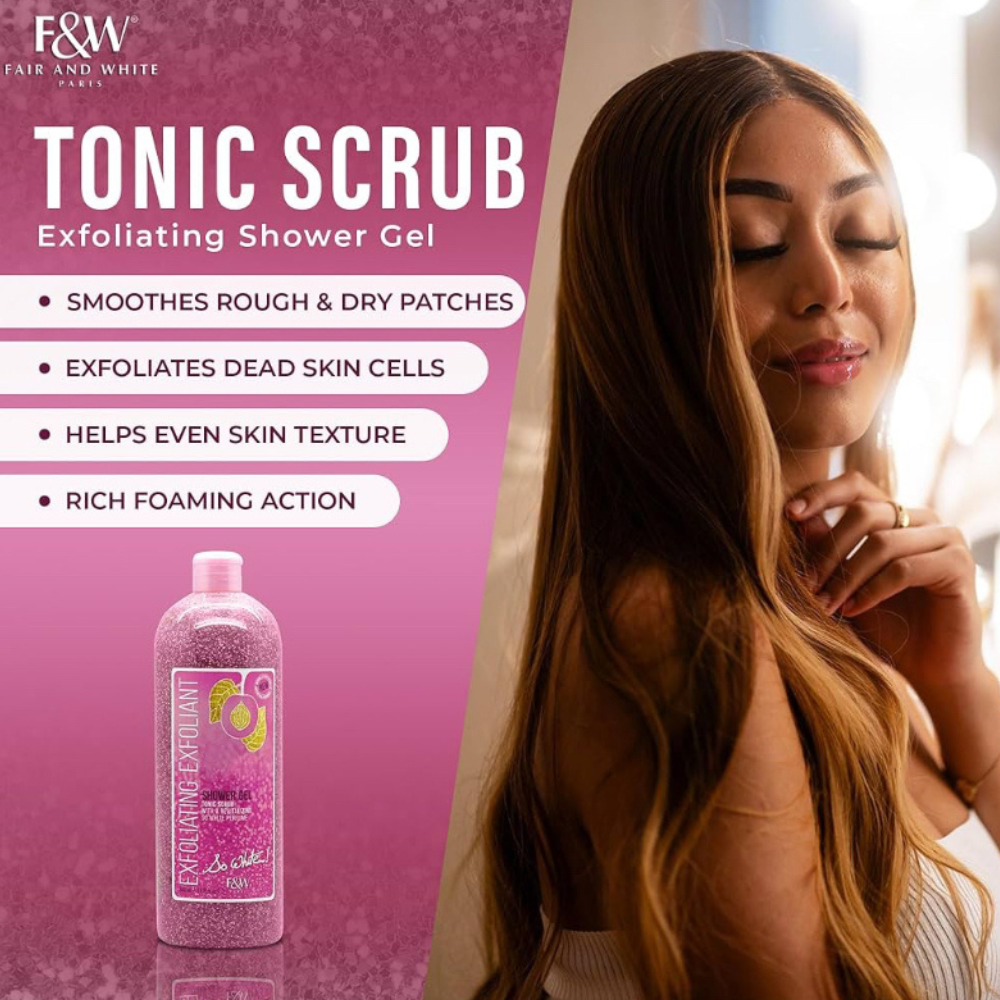 Fair & White so White Exfoliating Shower Gel/Tonic Scrub 940ml